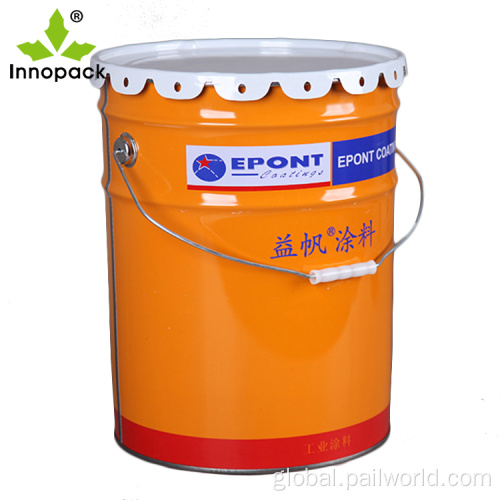 Metal Pail With Lid 5 gallon metal tin bucket with flower lid Manufactory